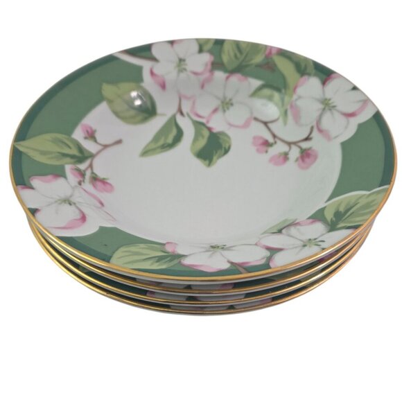 Fairfield Apple Blossom Floral Print 8" Fine China Soup Salad Bowls – Set of 4 - Picture 3 of 14